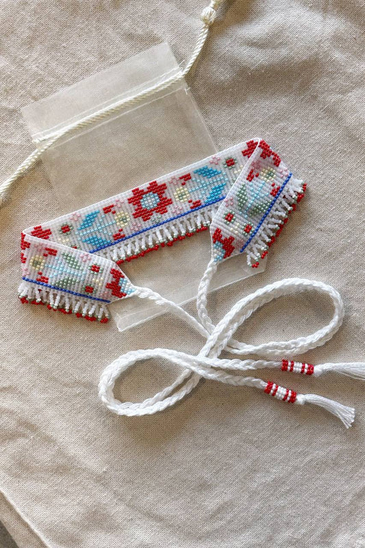 Choker  "Flowers" with Traditional Ukrainian pattern